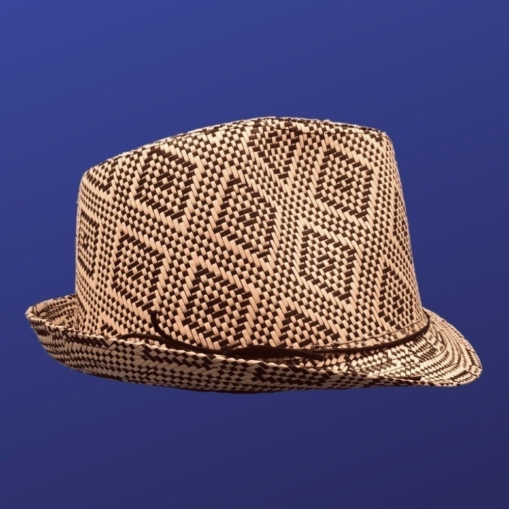 Target Women’s FEDORA 100% Straw Hat, NATURAL/BLACK, One Size, NWOT